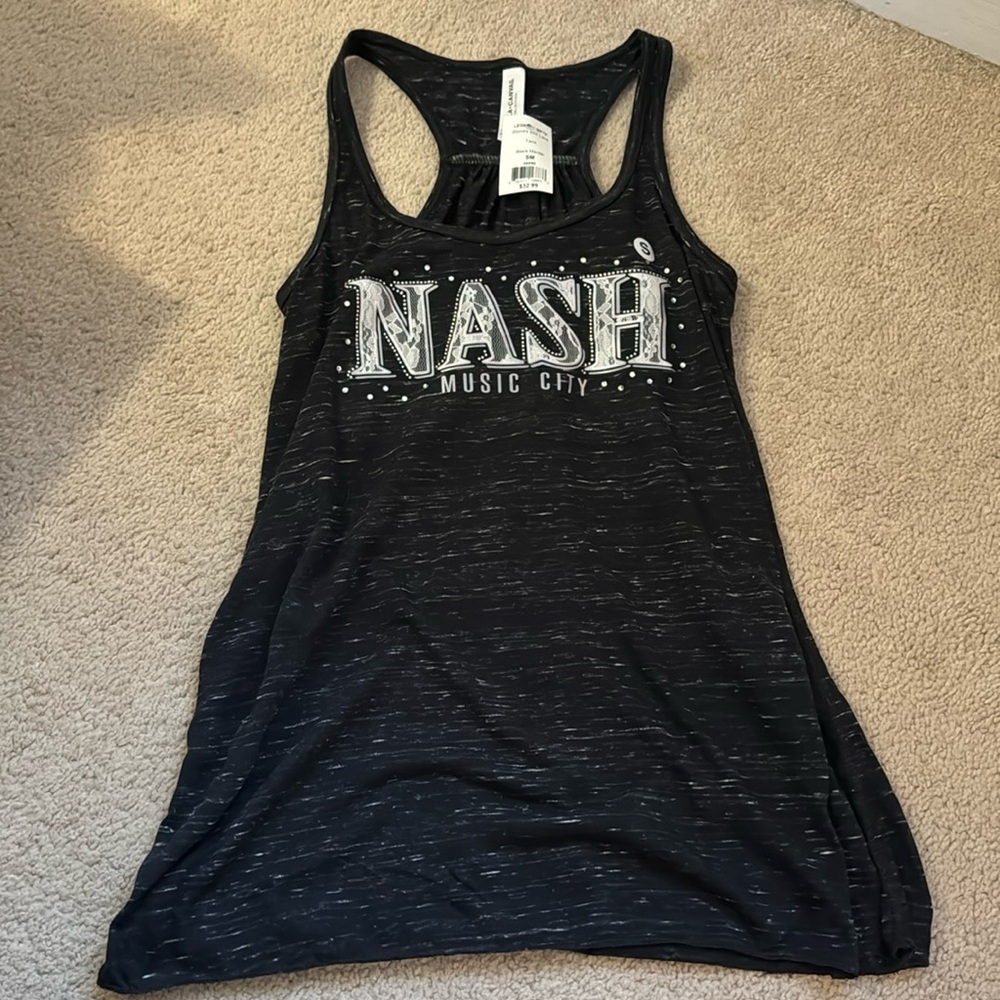 Black Nashville RacerBack Tank